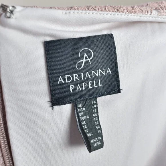 Adrianna Papell Lace Overlay Cap Sleeve Dress - Picture 8 of 8